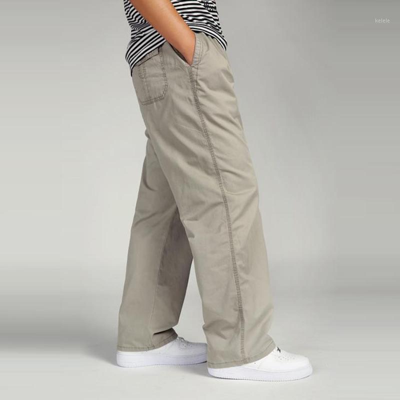 

Men's Pants Cotton Men Cargo Joggers Elastic Waist Military Trousers Fashion Loose Casual Overalls Plus Size 3XL 4XL 5XL 6XL, Black