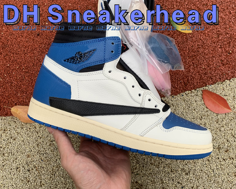 

2021 High OG Jumpman 1 TS x Fragment 1s Basketball Shoes Blue Mens Womens Luxurys Designers Sneakers with box, #1