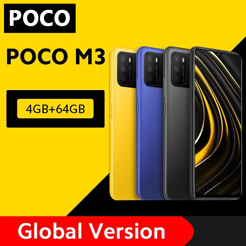 

(Global Version) Youpin Original POCO M3 Smartphone 6.53 Inch Snapdragon 662 4GB 64GB/128GB 6.53" Display 6000mAh Battery 48MP Camera