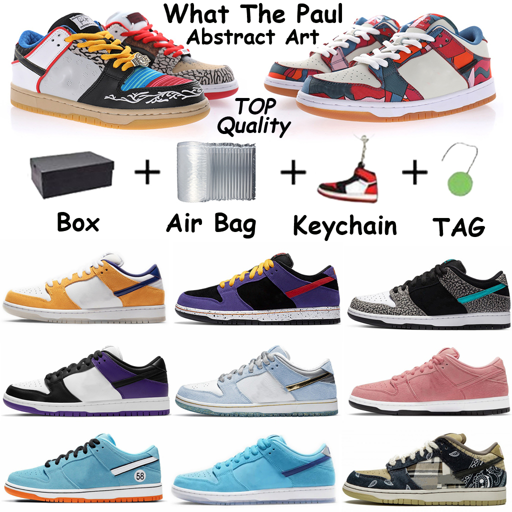 

Top SB Low Men Women Running Shoes Chinese New Year Medium Curry Abstract Art Hyper Cobalt StrangeLove Staple x panda pigeon What The Paul Sneakers, 49