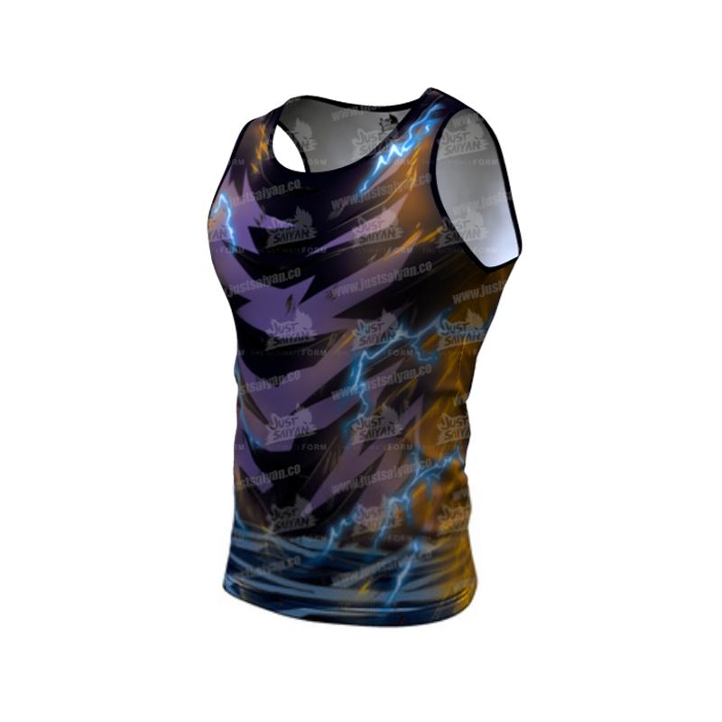 

Men' Tank Tops 2022 Summer Printed Tight-fitting Gym Sports Vest Tights Fitness Running Quick Drying Breathable Clothing, Black