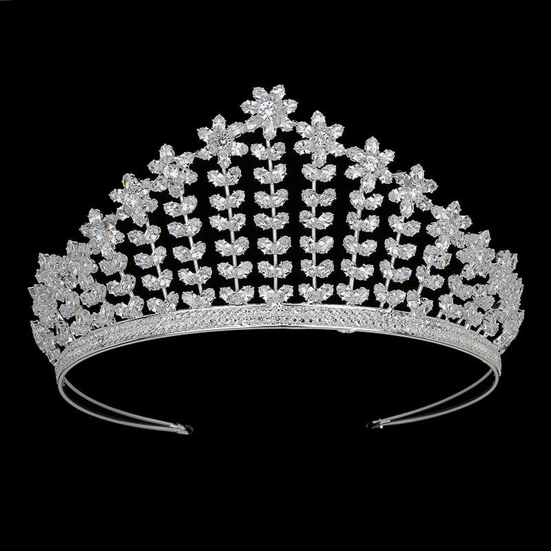 

Hair Clips & Barrettes Tiaras And Crown HADIYANA Flamboyant Vintage Women Wedding Hiar Jewelry Bridal Accessories Zircon BCY8949 Prin