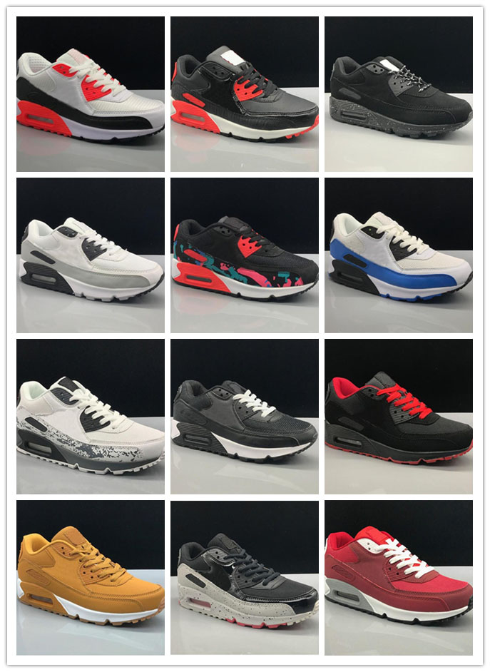 

top quality Casual Shoes 90 men's running shoes des chaussures women's court flat cool gray triple black camouflage trail atmosphere UNC outdoor sports, Multicolor