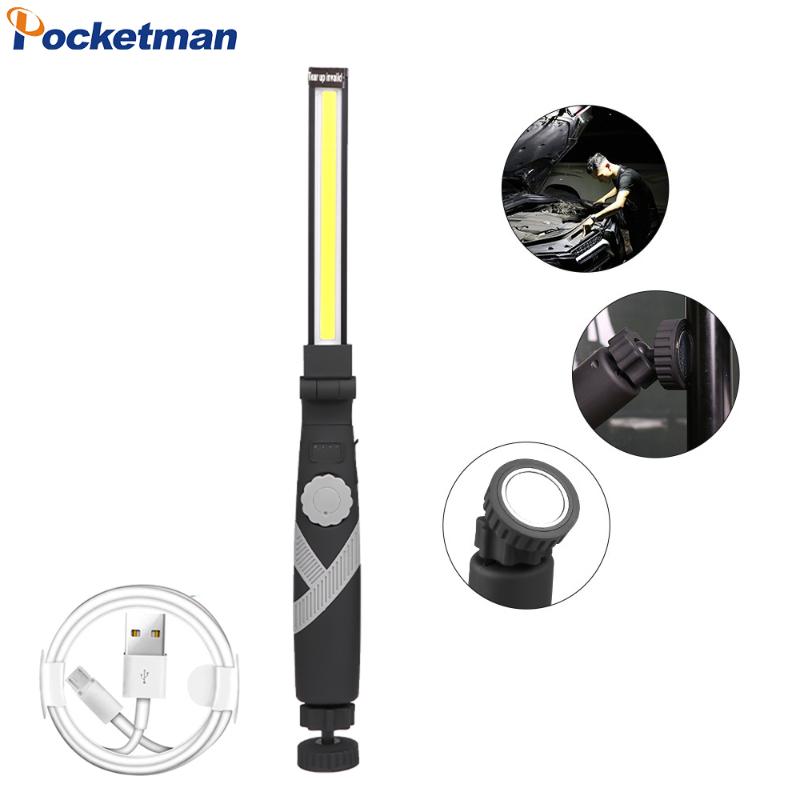

Super Bright Magnetic Work Light COB LED Lamp USB Rechargeable Flexible Inspection Emergency Torch Flashlights Torches
