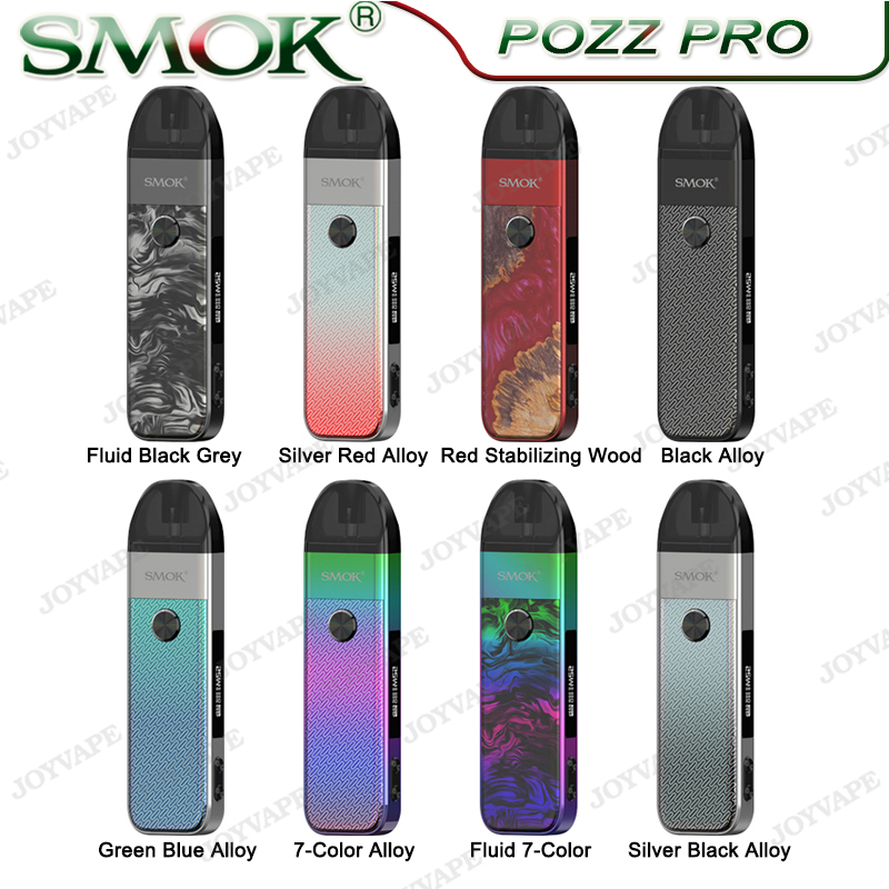 

SMOK POZZ PRO KIT 1100mAh 5-25W with 2.6ml Pod Cartridge Compatible with all LP1 Coils Button-triggered & Air-activated 100% Original, Message or randomly mixed colors