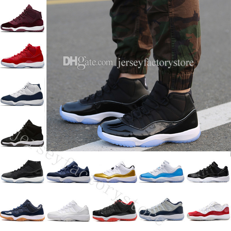 

New hot new 11 Velvet Blue Men Women Basketball Shoes 11s Royal Blue Velvet Sports Sneakers High Quality free shopping US 5.5-13 Eur 36-47, #16 high bred