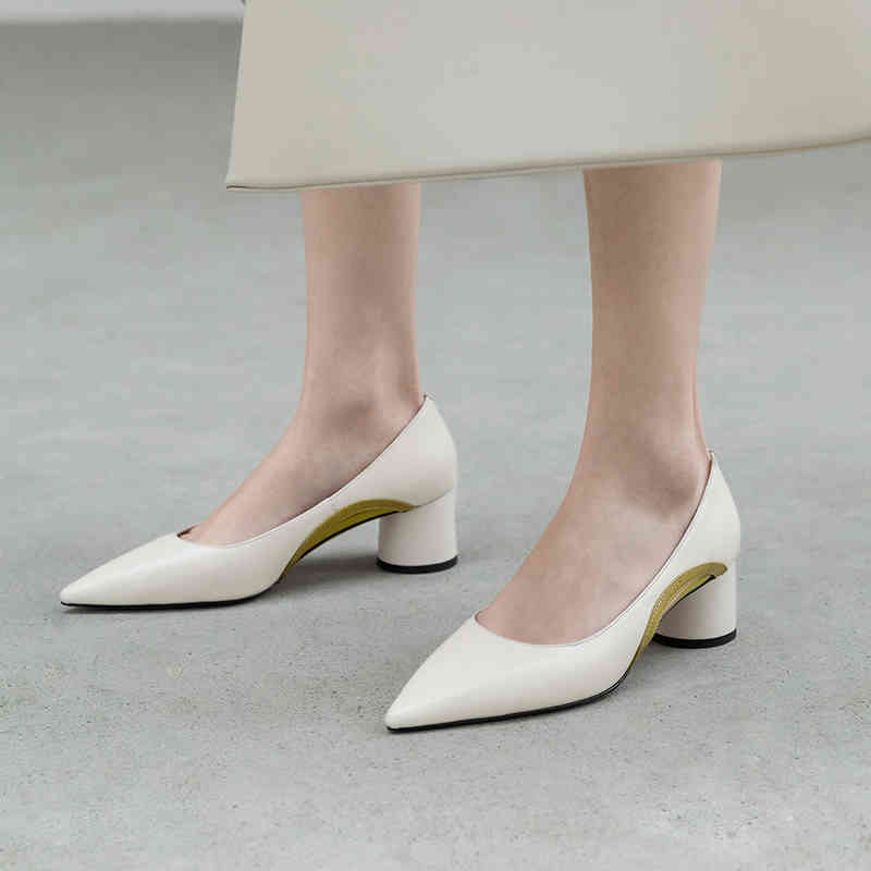 

Sandals genuine leather sliding-into women's shoes spring/fall pointed to flat toe pumps finger-down woman size 34- X7WV, 1# shoe box