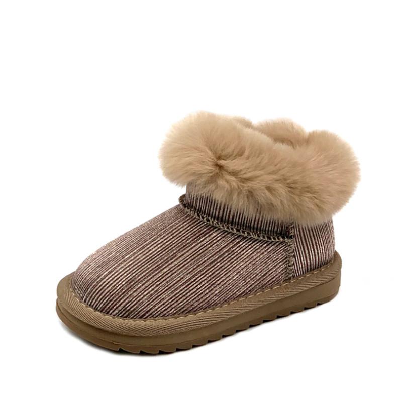 

Boots Children' Snow 2021 Winter Toddler Girls Shoes Fashion Shiny Warm Non-slip Cotton Baby Kids, Black;grey