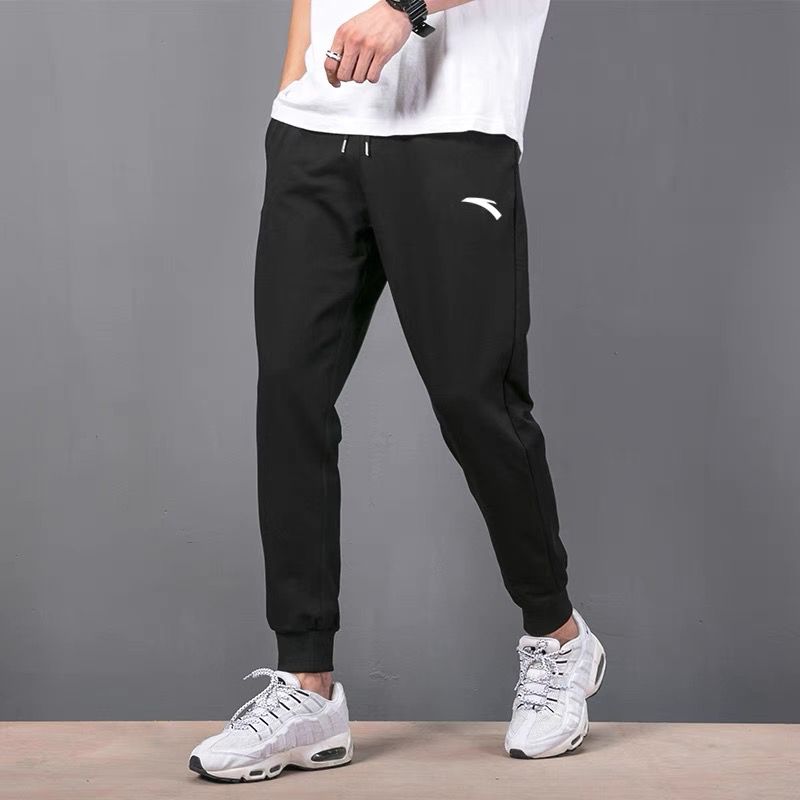 

Original ANTA Running Basketball Jogging Pants Pure Cotton Man Yoga Exercise Fitness Summer Wear Gym Boxing Clothing, Black