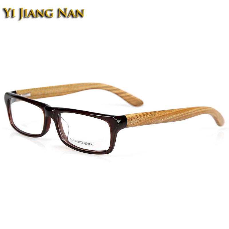 

Fashion Sunglasses Frames Men Glasses Frame Flat Top Acetate Rim With Wood Temple Prescription Eyeglasses Optical Eyewear Monturas De Lentes