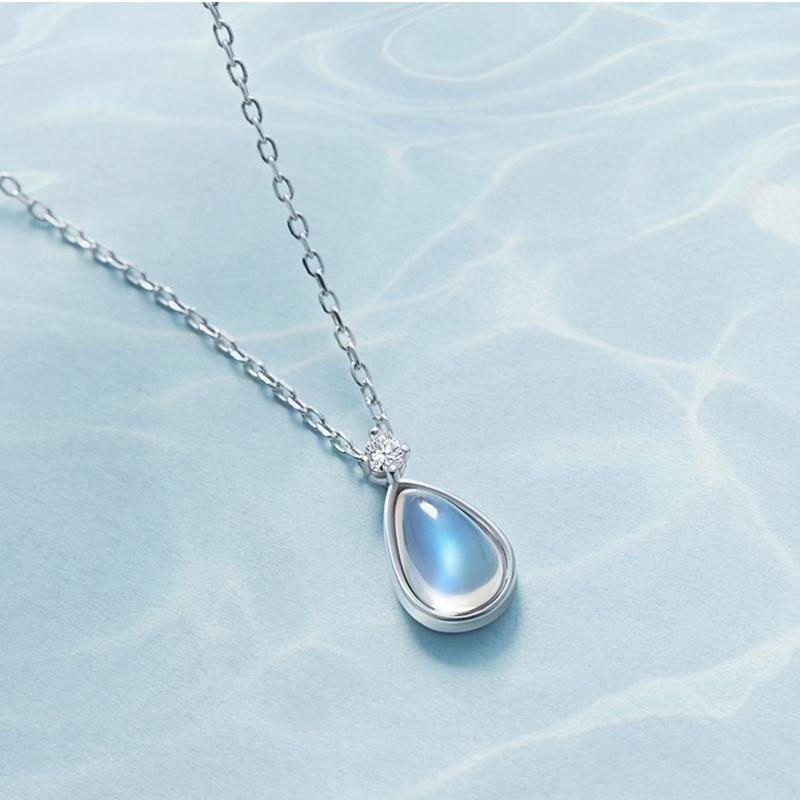 

Pendant Necklaces XUFAN Silver Color Water Drop Charm Choker Necklace For Girl Women Statement Wedding Jewelry