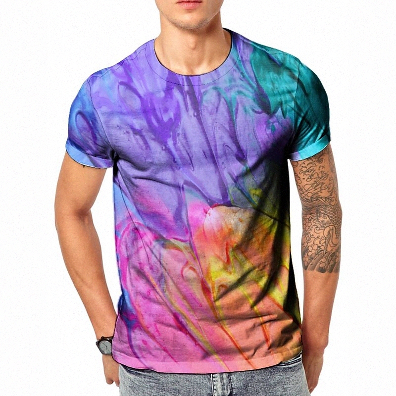 Men's Tee T shirt 3D Print Graphic Round Neck Casual Daily 3D Print Short Sleeve Tops Fashion Designer Cool Comfortable Red 44ZU#