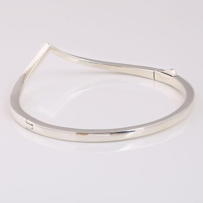 

Link, Chain Authentic S925 Smooth Shining Wish Bangle Bracelet Fit Lady Bead Charm DIY Jewelry