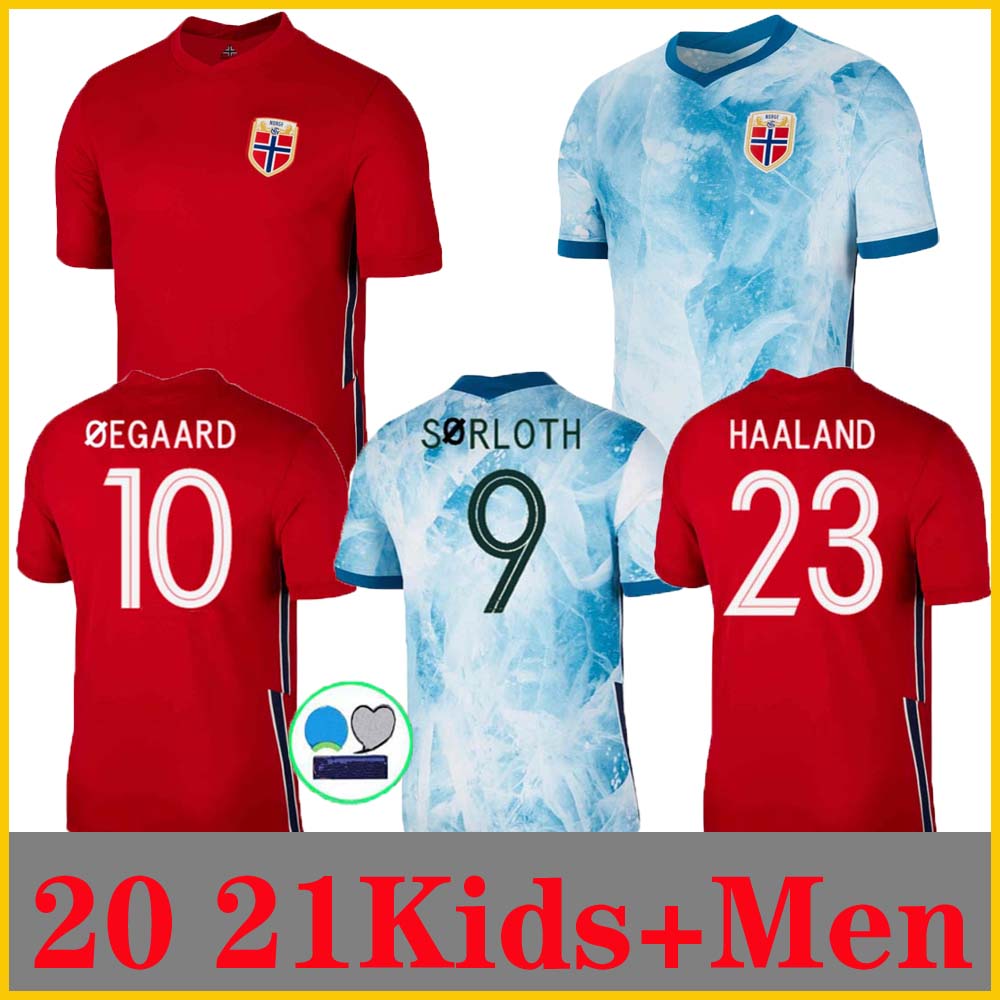 

new 20 21 Norway Soccer JerseyS 2020 2021 noruega Haaland Ödegaard Berge King camisetas de fútbol national team Football Uniforms thailand, 20 21 away