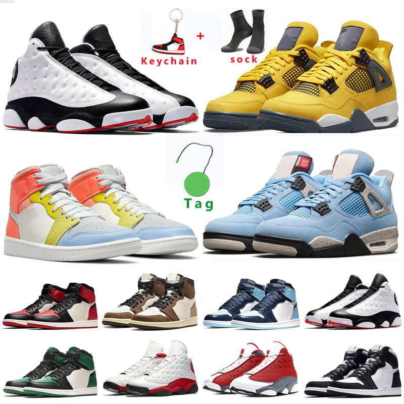 

Men 1 1s Casual Shoes University blue new beginnings dark mocha pollen Hyper royal patent bred seafome UNC mens women designer Sneakers, Color 28