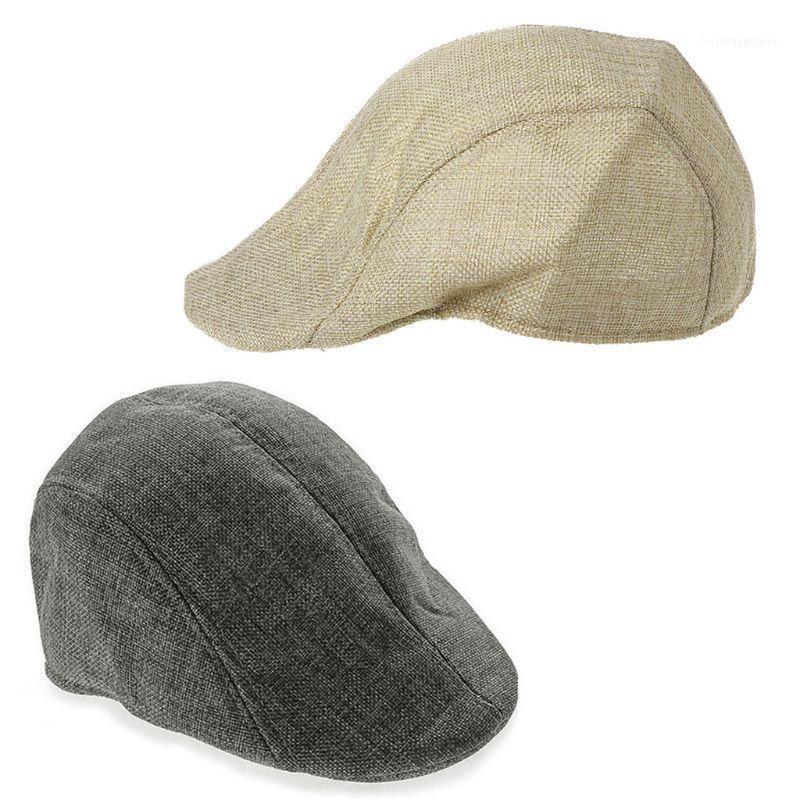 

Berets Men Golf Driving Sun Flat Cabbie Sboy Unisex Herringbone Duckbill Ivy Hat Cap R9JE1, Black