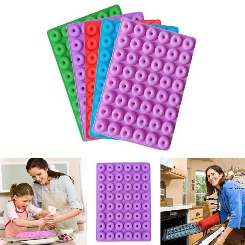 

Mini Donut Silicone Mold Bakeware 48 Hole Ice Cube Mould Chocolate Biscuit Cake Molds Kitchen Baking Donuts Pan Moulds DAP308