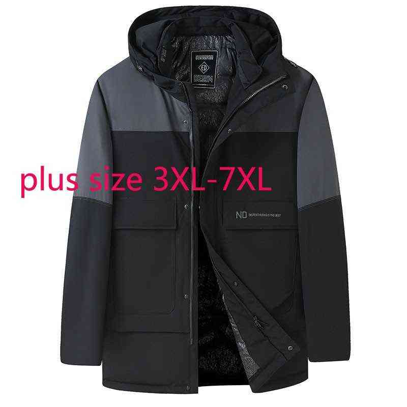 

New Arrival Super Large Autumn And Winter Thick Men Fashion Hooded Short Casual Down Jacket Plus Size 3XL 4XL 5XL  7XL Y1103