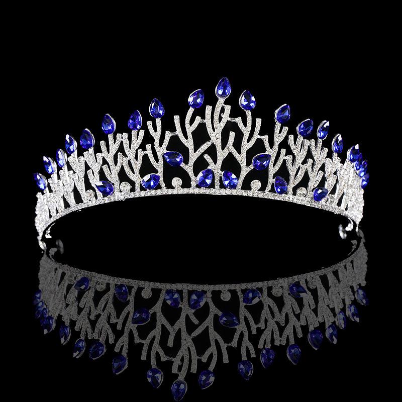 

Hair Clips & Barrettes Baroque Head Queen Bride Crystal Crown Wedding Fashion Headdress Jewelry Accessories, Golden;silver