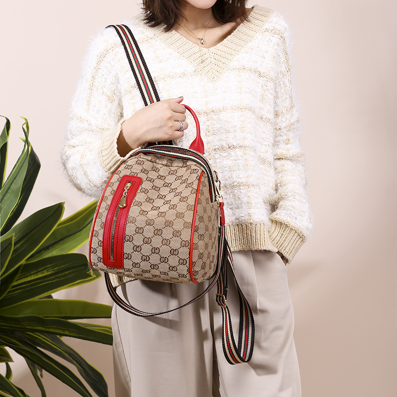 

Womens Purses & Handbags Backpack new fashion women's bag Oxford spinning student large capacity travel Purse L912, Red