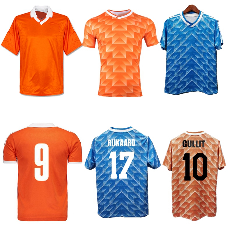 

1990 1988 HOLLAND retro soccer jersey 88 89 Gullit VAN BASTEN Rijkaard Koeman vintage classic home away Football shirt, 1990 home jersey