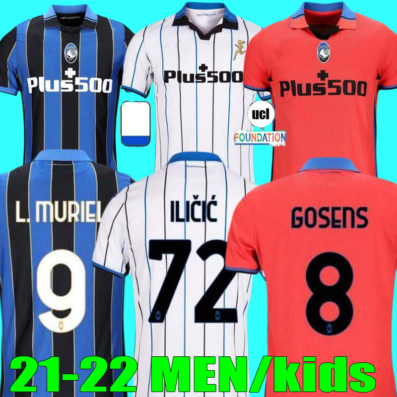 

top thailand 21 22 Atalanta soccer jerseys BC DUVAN ILICIC L.MURIEL GOSENS 2021 2022 Romero MIRANCIHUK MALINOVSKYI football shirt maglia Men Kids Kit uniform, Player special edition yellow