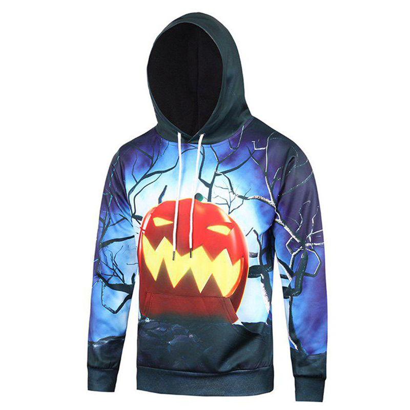 

Halloween Pumpkin smiley Pattern Men s 3D Printing Hoodie Visual Impact Party Top Punk Gothic Round Neck High Quality Sweatshirt Hoodie, Black