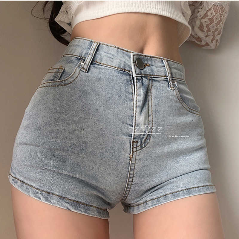 

WOMENGAGA Summer Do Old High Waist Thin Elastic Crowd Slim Hip Short Mom Skinny Jeans Pencil Flare Cargo Pants 1UQ7 210603, Blue
