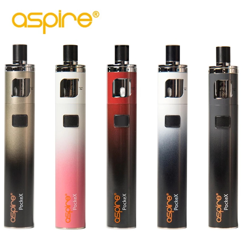 

Aspire PockeX AIO Kit All in One Kit 2.0ML Capacity Tank with 1500mah Built-in Capacity Battery Wider Drip-Tip and Larger Top-Airflow, In stock