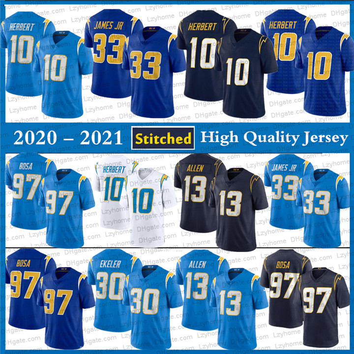 

Stitched 10 Justin Herbert Football Jersey LAC Men's Los 13 Keenan Allen 97 Joey Bosa Blue Navy 33 Derwin James Jr jerseys 30 Austin Ekeler 2021 High quality Shirt, My store(lzyhome)