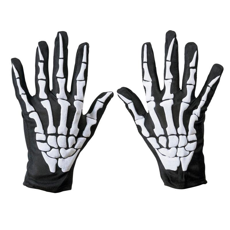 

Fingerless Gloves Short Halloween Hand Bones Ghost Festival Performance Props