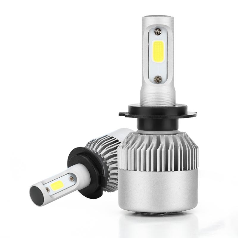 

Car Headlights 2 Pieces H7 LED Headlight Bulbs Auto Vehicle Headlamp 6000K White 72W 7200LM IP68 Waterproof Aluminum