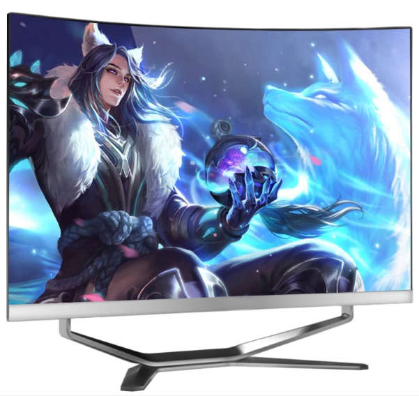 

23.5 27 32 inch VGA DVI SPK HD curved PC with CPU i3 i5 i7 RAM 4G HDD 500G all in one game computer desktops