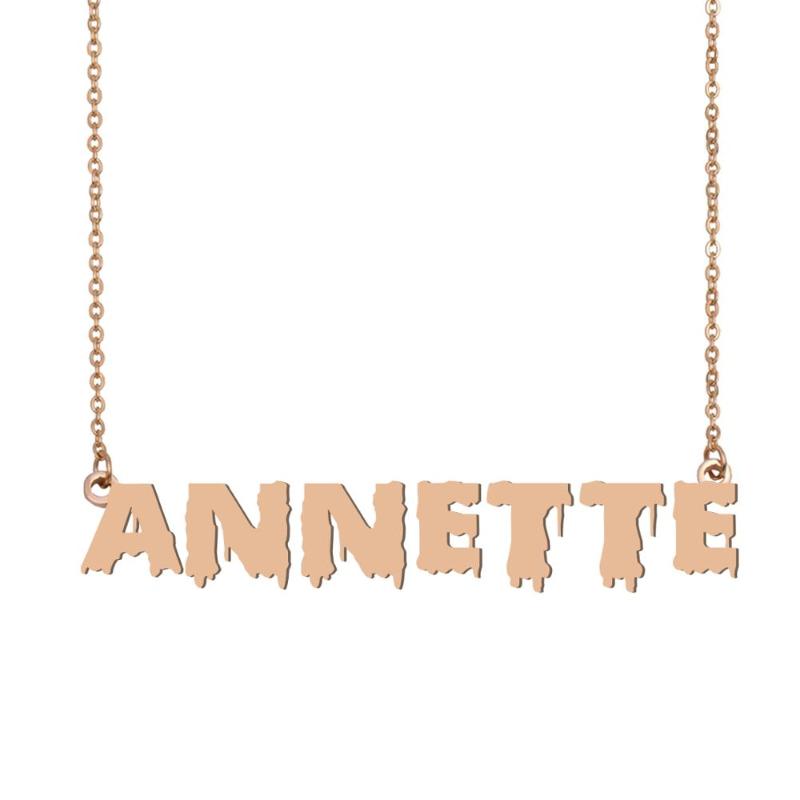 

Pendant Necklaces Annette Name Necklace , Cool Bloody Art For Halloween And Santa's Day Jewelry Gift Kids Boys Girls