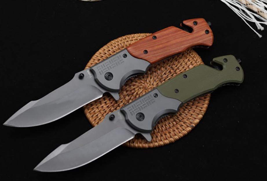 

Hand Tools 2 styles browning DA308 folding pocket fruit peeling knife Tactical survival camping EDC tool steel+wood G10 handle 440C blade 58HRC