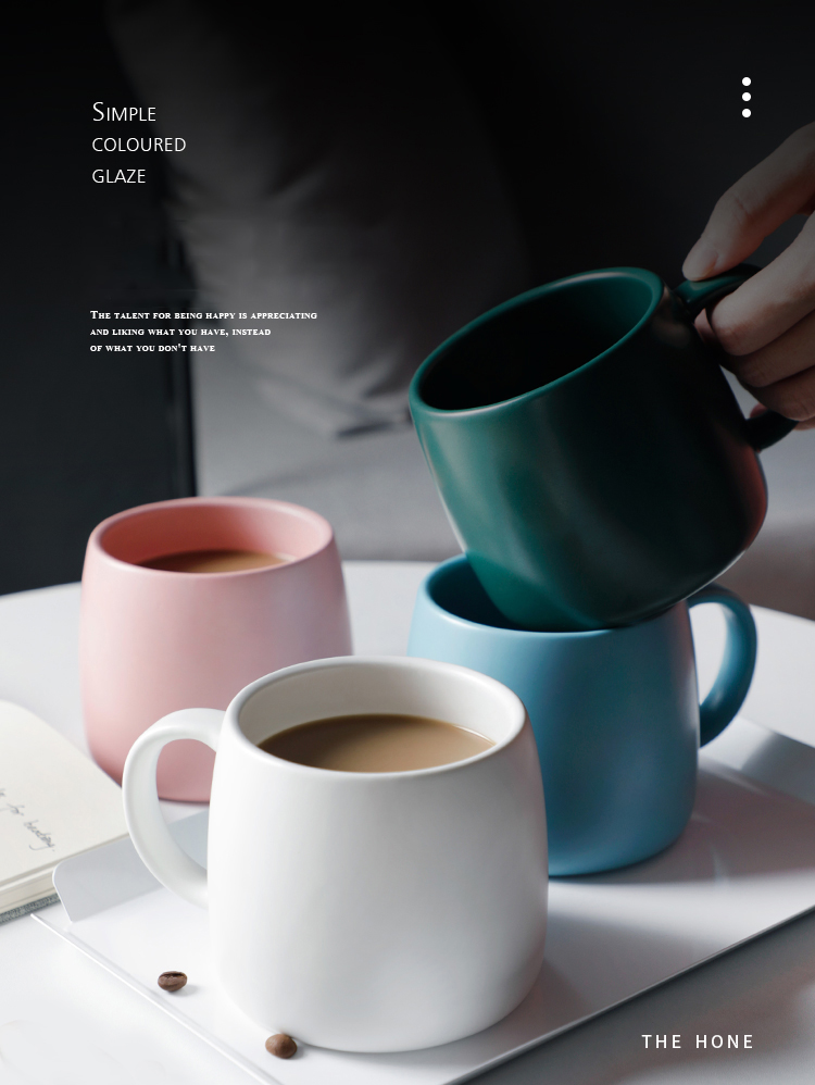 

500ml Ceramic Mugs Office Mug Large Capacity Tea Water Cup Home Milk Breakfast Cappuccino Coffee Cups Drinkware Home\Company\Office\kitchen, As shown