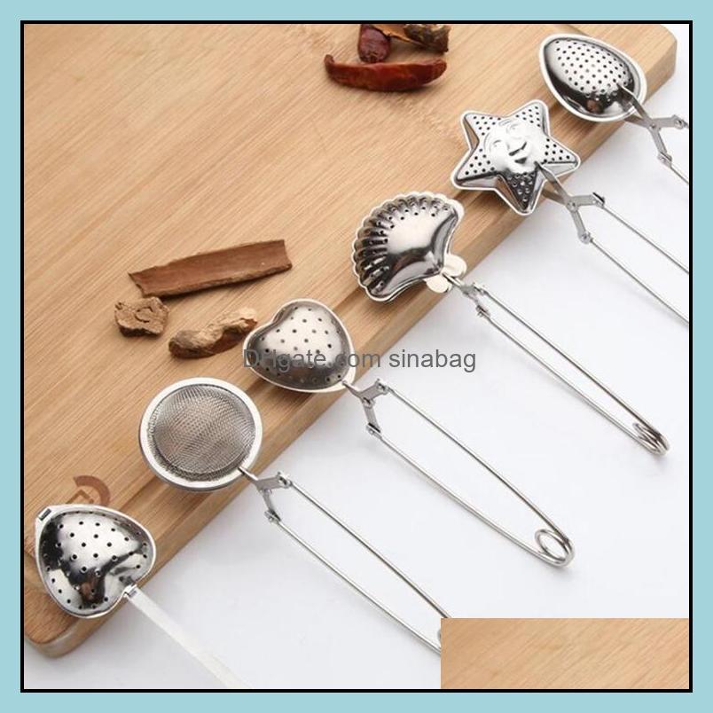 

Strainers Kitchen Kitchen, Dining Bar Home & Gardenstainless Steel Tea Infuser Various Shapes Colanders Double Bea Bag Grid Clip Fashion Nov