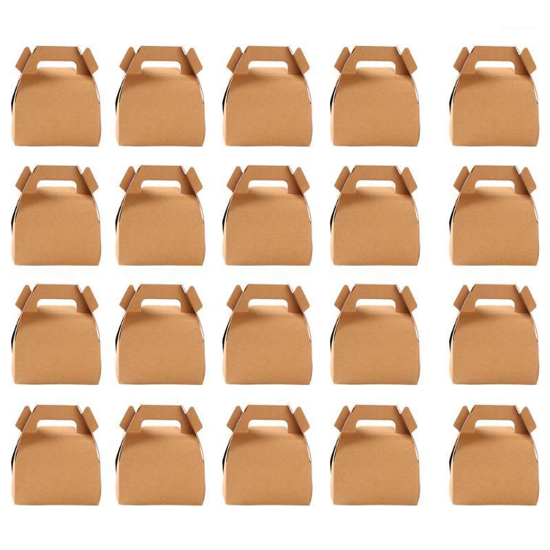 

Gift Wrap 24pcs Portable Cake Boxes Baking Biscuits Packing Kraft Paper Cupcake Container DIY Box Case Party Supplies