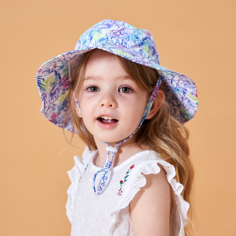 

Caps & Hats Floral Print Baby Sun Hat Spring Summer Big Eaves Beach Cap For Children Soft Solid Color Infant Girl Boy Visor Fisherman, Yellow