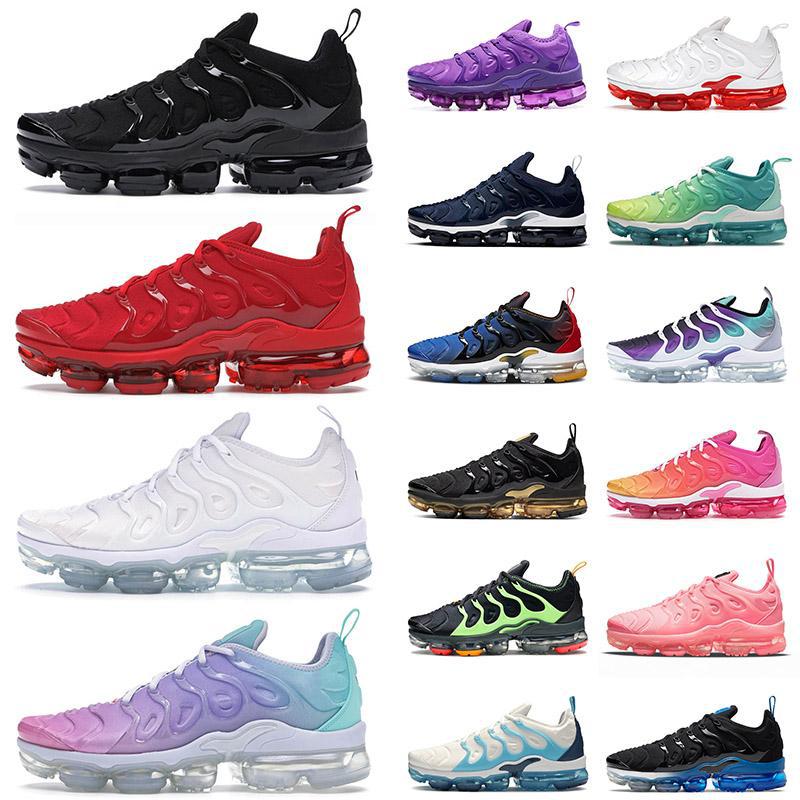 

Top Quality 2021 Arrival Tn Plus Running Shoes Triple Black White Pastel Men Women Air Vapor Airmax Metallic Gold Trainers Max shoe