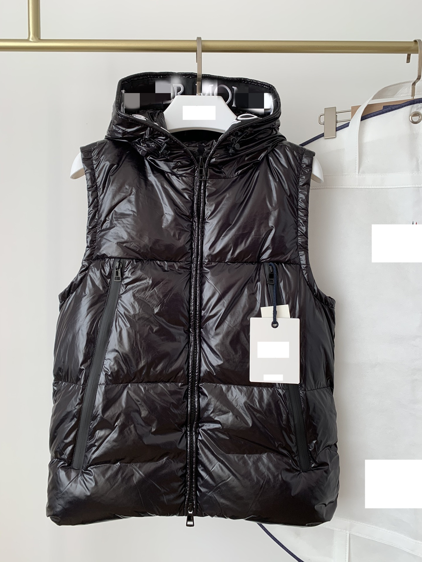 

Luxury France Men's Vests desinger brand Couple Hooded Contrasting Color Vest Printed Vest, Supplement (not shipped separately)