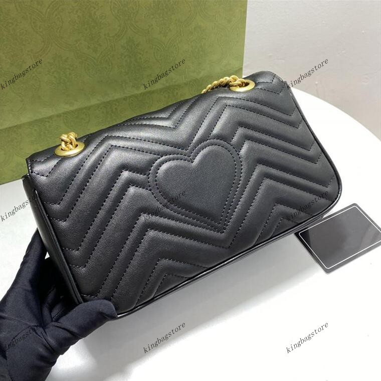 

Luxurys Designers Marmont Messenger bags women Hearts Cover purse chain shoulder cross body ladies Mini woman wallet Crossbody bag Handbag, 4#
