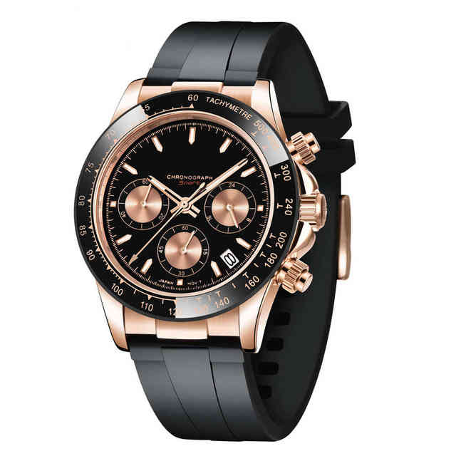 

designer Quartz reloj Luxury Mens watches Rubber Strap steel round sapphire glass gmt Analog dz Chronograph Fashion Sports brand tag watch, Black