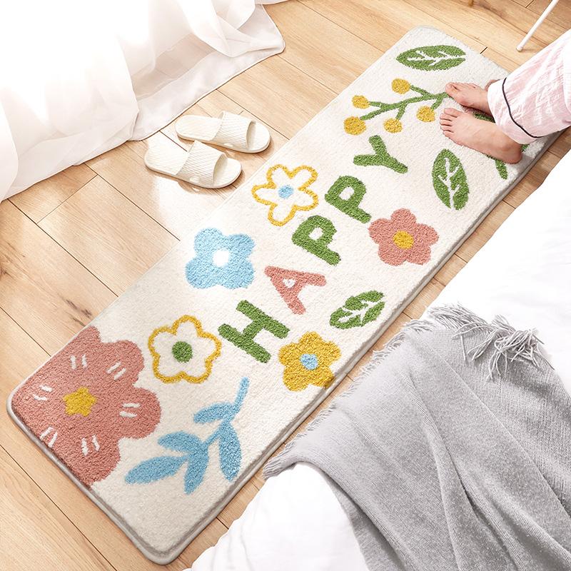 

Carpets Bedroom Rectangular Carpet Household Toilet Water Absorption Anti-skid Pad For Bed Room Fluffy Rug Tatami Small