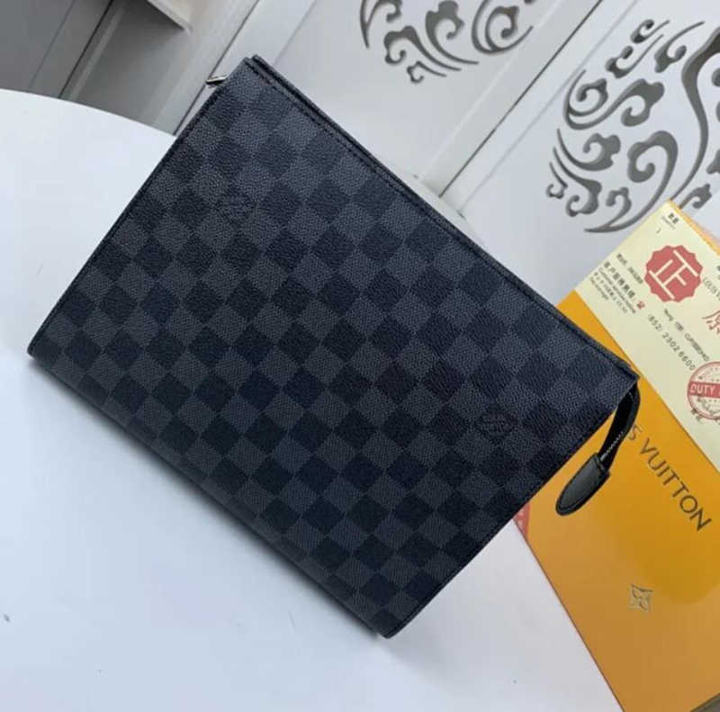 Concepteur de luxe m47542 toile boîte cosmétique, nouvelle saison mode montrage homme véritable cuir portefeuille porte portefeuille porte-cartes