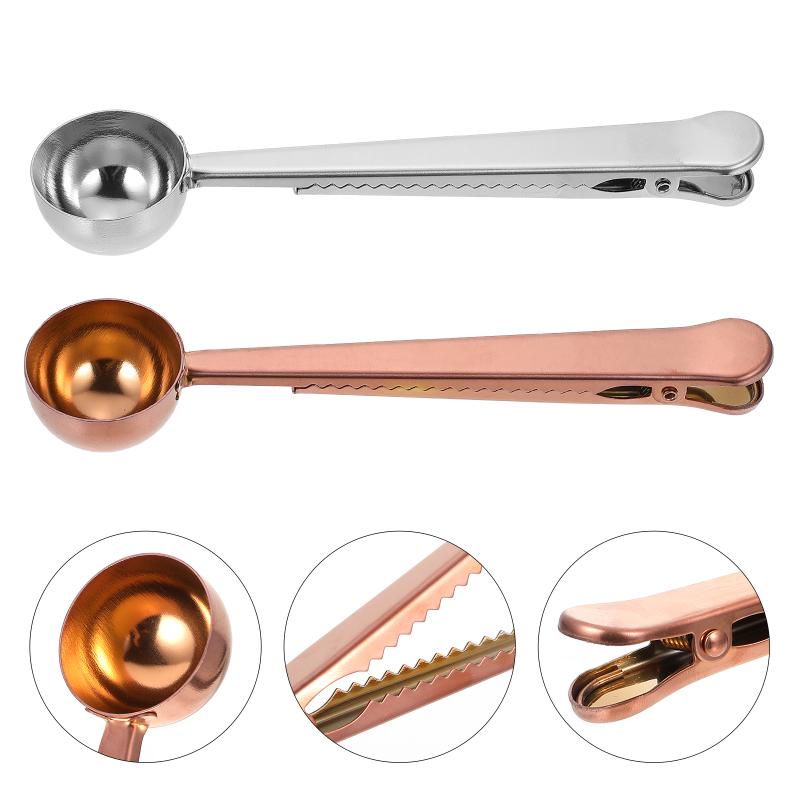 

Spoons 2pcs Seasoning Measuring Coffee Power With Sealing Clip