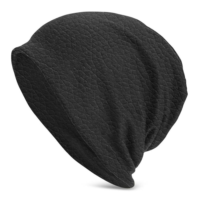 

Beanies Black Leather Unisex Bonnet Winter Warm Hiking Hats Double Layer Thin Hat Breathable Caps