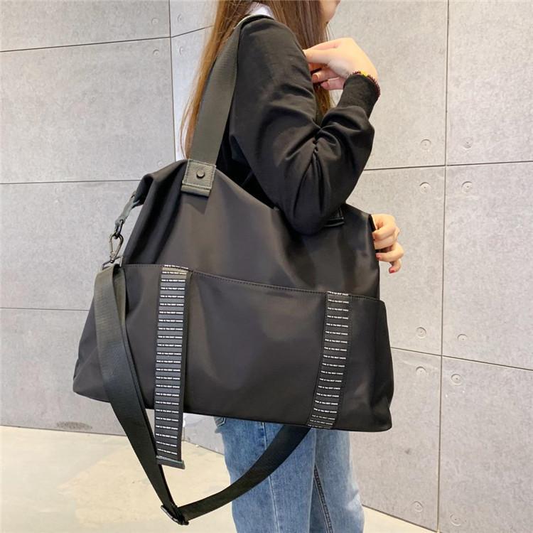 

Evening Bags Casual Large Capacity Tote For Women Shoulder Bag Designer Big Solid Color Handbags Luxury Oxford Shopper 2021, Black