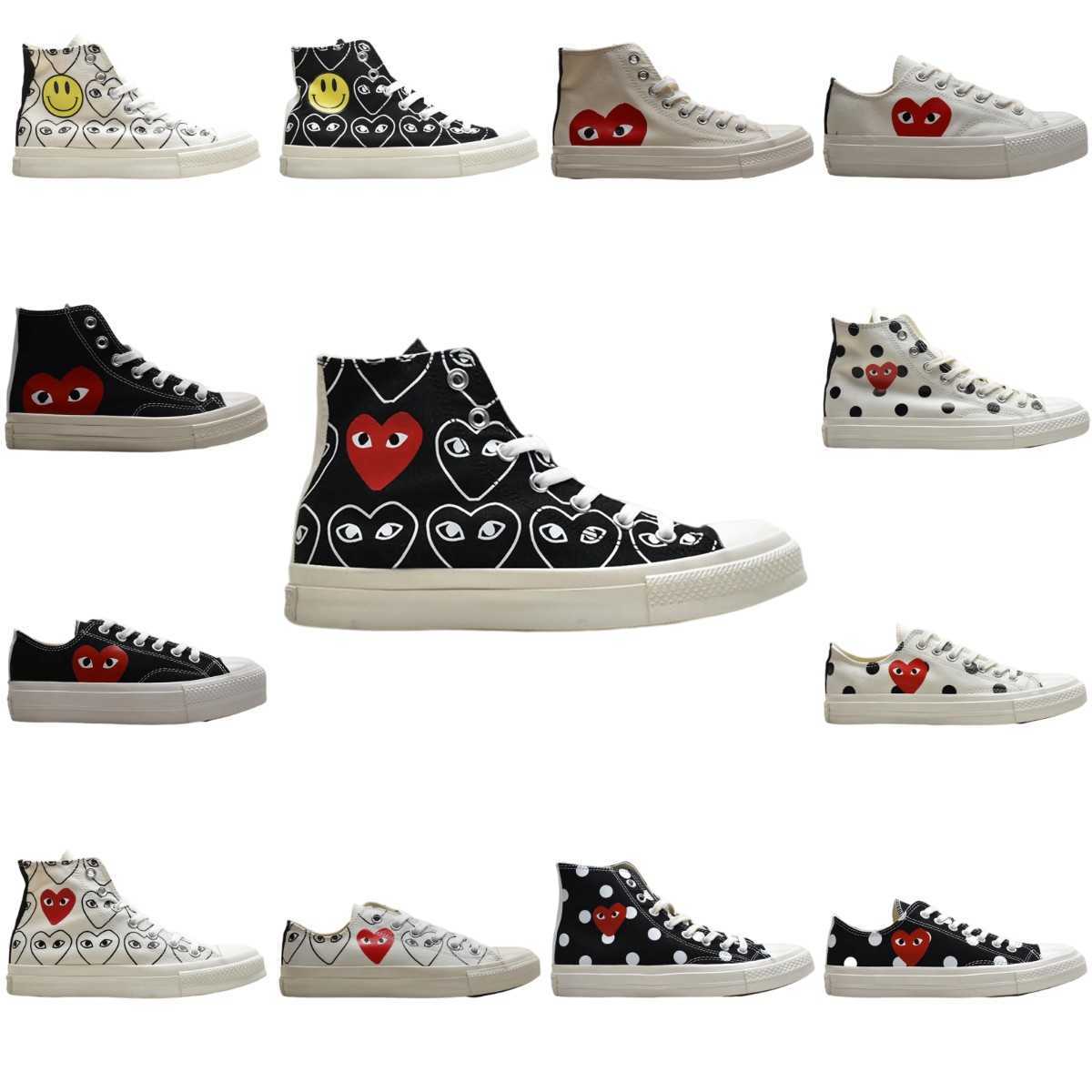 

1970S Classic Casual Tayor Men Women HI Canvas Shoes All Star Sneaker Chuck 70 Chucks Big Eyes Red Heart Shape Platform Jointly Trainers, 10