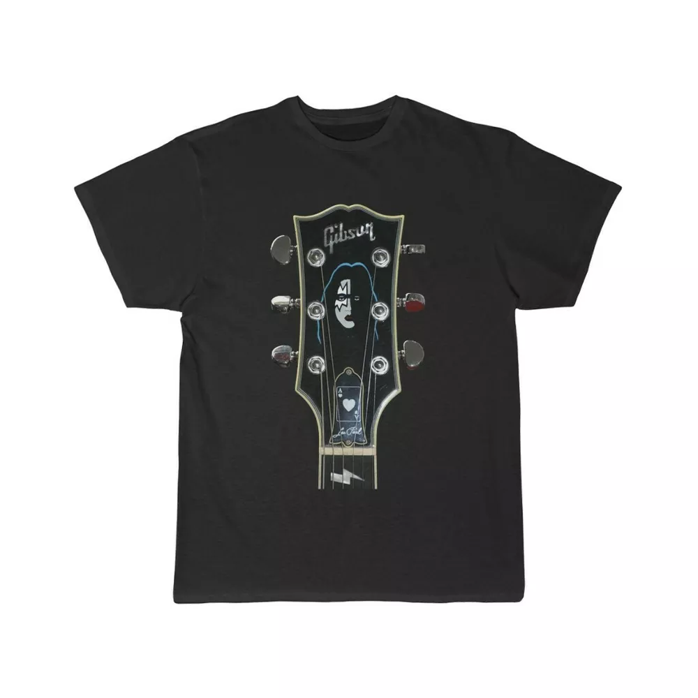 

KISS Ace Frehley's Headstock of his Signature Guitar Men's Short Sleeve T Shirt, White;black